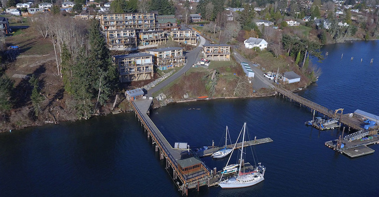 Aerial view of Harbourside
